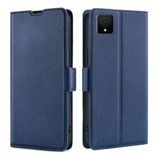 For TCL 502 Ultra-thin Voltage Side Buckle Horizontal Flip Leather Phone Case(Blue)