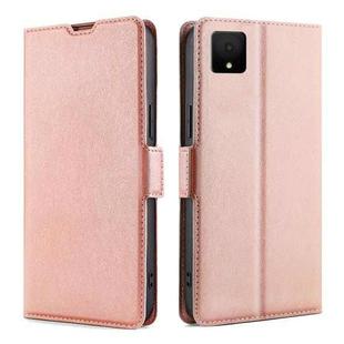 For TCL 502 Ultra-thin Voltage Side Buckle Horizontal Flip Leather Phone Case(Rose Gold)