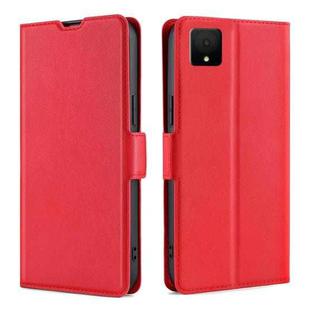 For TCL 502 Ultra-thin Voltage Side Buckle Horizontal Flip Leather Phone Case(Red)