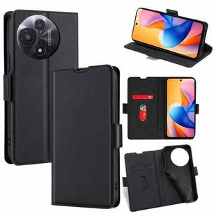 For TCL 60R 5G Ultra-thin Voltage Side Buckle Horizontal Flip Leather Phone Case(Black)