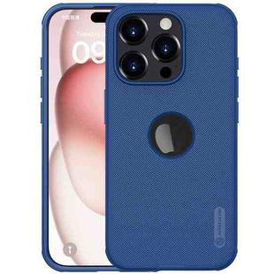 For iPhone 15 Pro NILLKIN Super Frosted Shield Pro Phone Protective Case With LOGO Cutout(Blue)