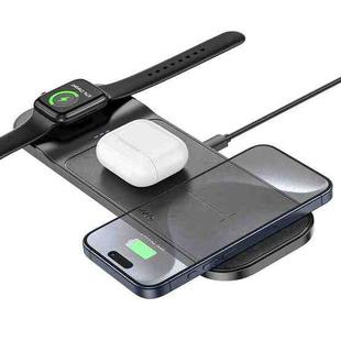 hoco CQ5 Step 3 in 1 Wireless Fast Charger for iWatch(Black)