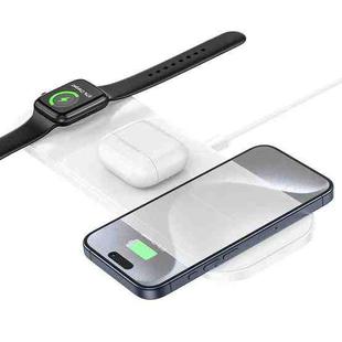 hoco CQ5 Step 3 in 1 Wireless Fast Charger for iWatch(White)