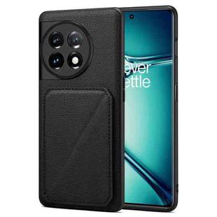 For OnePlus Ace 2 Pro 5G Denior Imitation Calf Leather Back Phone Case with Holder(Black)