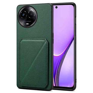 For Realme Narzo 60X / 11 5G / 11x Denior Imitation Calf Leather Back Phone Case with Holder(Green)