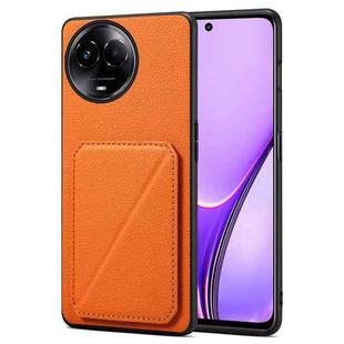 For Realme Narzo 60X / 11 5G / 11x Denior Imitation Calf Leather Back Phone Case with Holder(Orange)