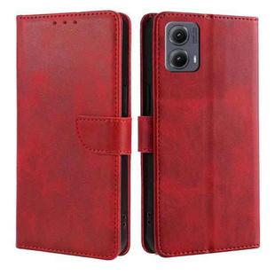 For Motorola Edge 5G 2024 Calf Texture Buckle Flip Leather Phone Case(Red)