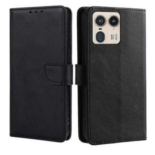 For Motorola Edge 50 Ultra Calf Texture Buckle Flip Leather Phone Case(Black)