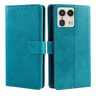 For Motorola Edge 50 Ultra Calf Texture Buckle Flip Leather Phone Case(Light Blue)