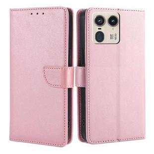 For Motorola Edge 50 Ultra Calf Texture Buckle Flip Leather Phone Case(Rose Gold)