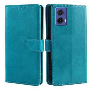 For Motorola Moto G85 5G Calf Texture Buckle Flip Leather Phone Case(Light Blue)