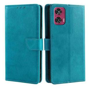 For Motorola Edge 50 Fusion 5G Calf Texture Buckle Flip Leather Phone Case(Light Blue)