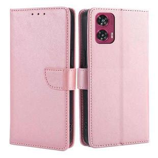 For Motorola Edge 50 Fusion 5G Calf Texture Buckle Flip Leather Phone Case(Rose Gold)