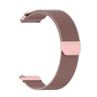 For Huami Amazfit GTS 22mm Milanese Magnetic Metal Watch Band(Rose Pink)