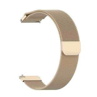 For Huami Amazfit GTS 22mm Milanese Magnetic Metal Watch Band (Champagne Gold)