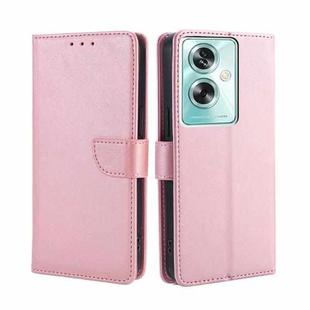 For OPPO A79 5G Calf Texture Buckle Flip Leather Phone Case(Rose Gold)