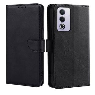 For OPPO A3 Pro 5G India Calf Texture Buckle Flip Leather Phone Case(Black)