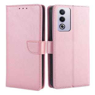 For OPPO A3 Pro 5G India Calf Texture Buckle Flip Leather Phone Case(Rose Gold)