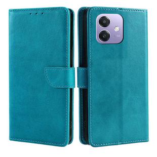For OPPO A3 5G India Calf Texture Buckle Flip Leather Phone Case(Light Blue)