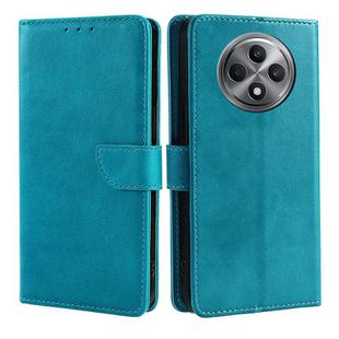 For OPPO Reno12 F 5G Calf Texture Buckle Flip Leather Phone Case(Light Blue)