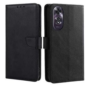 For OPPO A60 4G Global Calf Texture Buckle Flip Leather Phone Case(Black)