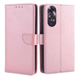 For OPPO A60 4G Global Calf Texture Buckle Flip Leather Phone Case(Rose Gold)