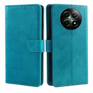 For Realme 12 5G Calf Texture Buckle Flip Leather Phone Case(Light Blue)