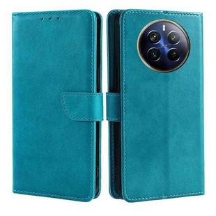 For Realme 12 Pro 5G Calf Texture Buckle Flip Leather Phone Case(Light Blue)