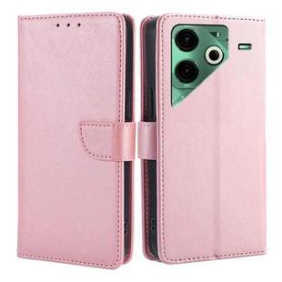 For Tecno Pova 6 Neo 4G Calf Texture Buckle Flip Leather Phone Case(Rose Gold)