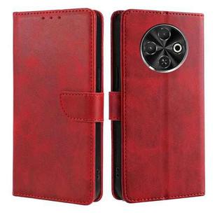 For Tecno Spark 30C 4G Calf Texture Buckle Flip Leather Phone Case(Red)