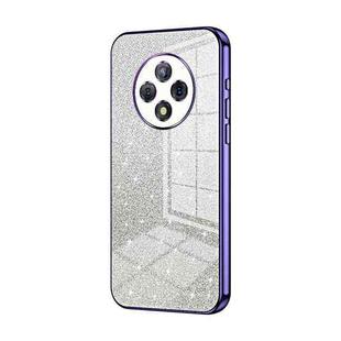 For U-Magic Enjoy 50 Plus Gradient Glitter Powder Electroplated Phone Case(Purple)