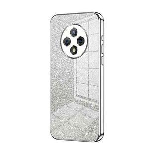 For U-Magic Enjoy 50 Plus Gradient Glitter Powder Electroplated Phone Case(Silver)