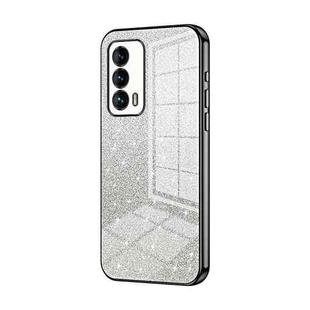 For Meizu 18 / 18s Gradient Glitter Powder Electroplated Phone Case(Black)