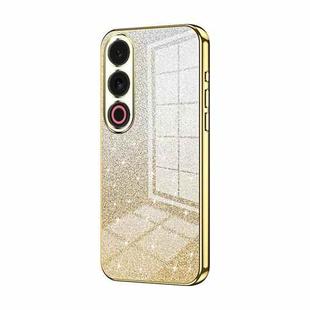 For Meizu 21 Note Gradient Glitter Powder Electroplated Phone Case(Gold)
