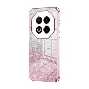 For Meizu Note 16 Gradient Glitter Powder Electroplated Phone Case(Pink)