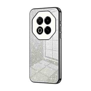 For Meizu Note 16 Gradient Glitter Powder Electroplated Phone Case(Black)