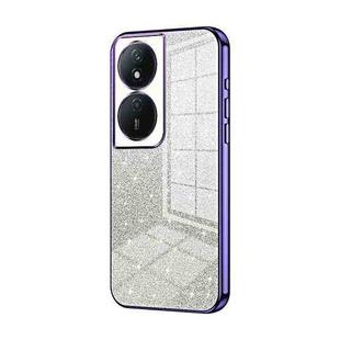 For Honor Play 50 Plus Gradient Glitter Powder Electroplated Phone Case(Purple)