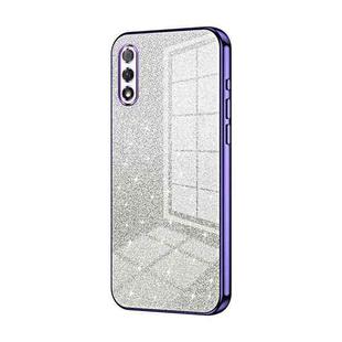 For Honor 9X Gradient Glitter Powder Electroplated Phone Case(Purple)