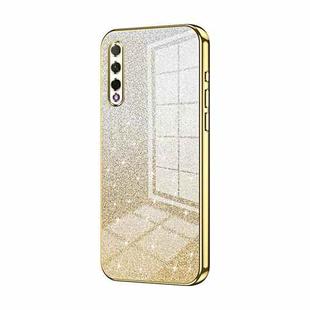 For Honor 9X Pro / Huawei Y9s Gradient Glitter Powder Electroplated Phone Case(Gold)