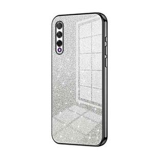 For Honor 9X Pro / Huawei Y9s Gradient Glitter Powder Electroplated Phone Case(Black)