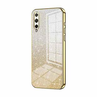 For Honor 30i Gradient Glitter Powder Electroplated Phone Case(Gold)