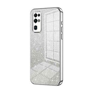 For Honor 30 Gradient Glitter Powder Electroplated Phone Case(Silver)