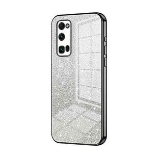 For Honor 30 Pro / 30 Pro+ Gradient Glitter Powder Electroplated Phone Case(Black)