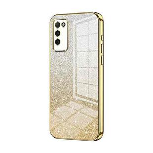 For Honor 30 Youth Gradient Glitter Powder Electroplated Phone Case(Gold)