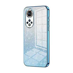 For Honor 50 / Huawei nova 9 Gradient Glitter Powder Electroplated Phone Case(Blue)