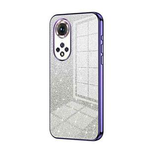 For Honor 50 Pro  / Huawei nova 9 Pro Gradient Glitter Powder Electroplated Phone Case(Purple)