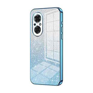 For Honor 50 SE Gradient Glitter Powder Electroplated Phone Case(Blue)