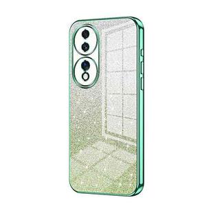 For Honor 70 Gradient Glitter Powder Electroplated Phone Case(Green)