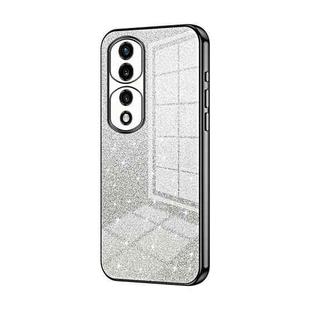 For Honor 70 Pro / 70 Pro+ Gradient Glitter Powder Electroplated Phone Case(Black)