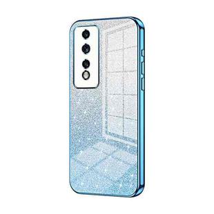 For Honor 80 GT Gradient Glitter Powder Electroplated Phone Case(Blue)